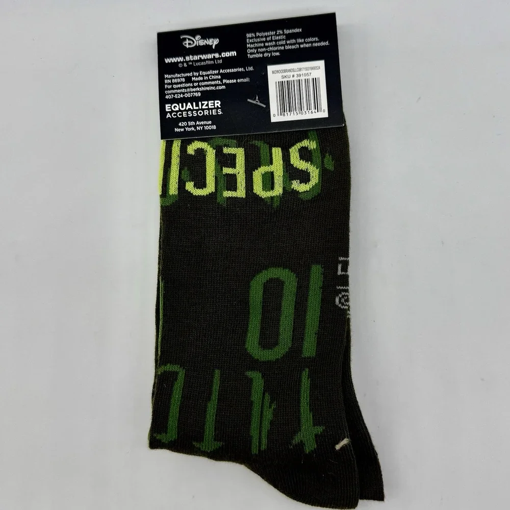 Star Wars Grogu Crew Adult Socks Size 9-13‎